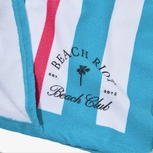 BEACH RIOT BEACH CLUB TOWEL PINK BLUE STRIPE